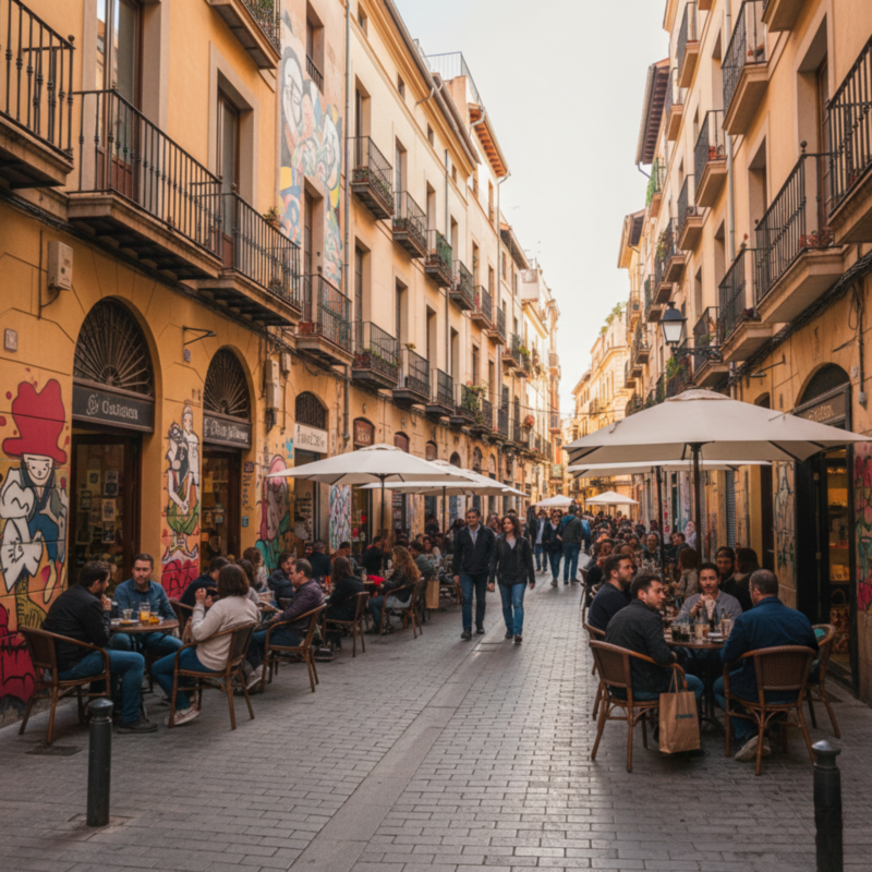 Barrio de ruzafa en Valencia cerca de EasyLocker